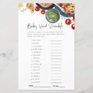 Papier Aquarelle Italien Bébé Scramble Douche Jeu