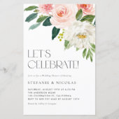 Papier Aquarelle Joli Wedding shower de fleurs de jardin (Devant)