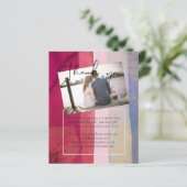 Papier Aquarelle LeahG Merci Mariage bleu violet (Debout devant)