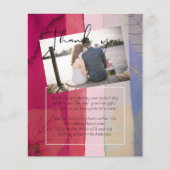 Papier Aquarelle LeahG Merci Mariage bleu violet (Devant)