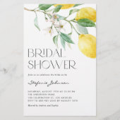 Papier Aquarelle Lemon Été Douche nuptiale invitation (Devant)