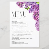 Papier Aquarelle Lilac Fleurs Mariage botanique (Devant)