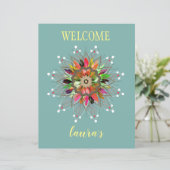 Papier Aquarelle Lotus Fleur Logo Massage de guérison (Debout devant)