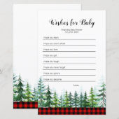 Papier Aquarelle Lumberjack Voeux pour Baby Game (Devant / Derrière)