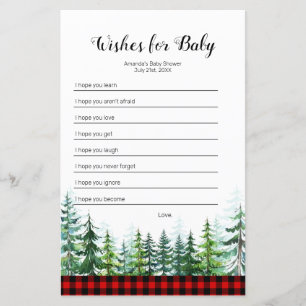 Papier Aquarelle Lumberjack Voeux pour Baby Game