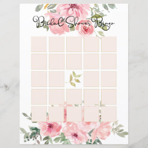 Papier Aquarelle Lush Blush rose Floral Bingo