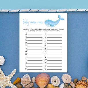 Papier Aquarelle marine - Baby name race jeu