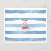 Papier Aquarelle marine Baby shower Mots de sagesse (Dos)