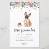 Papier Aquarelle mignonne French Bulldog Invitation d'ann (Devant)