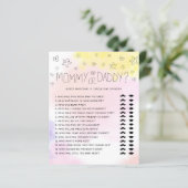 Papier Aquarelle minimale Baby shower rose maman ou papa (Debout devant)