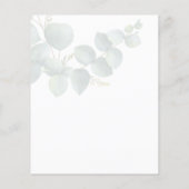 Papier Aquarelle moderne verte Baby shower Invitation (Dos)