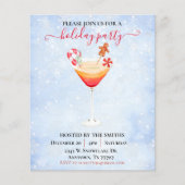 Papier Aquarelle Noël Cocktail Budget de la fête (Devant)