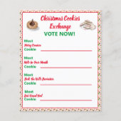 Papier Aquarelle Noël Cookies Échange Jeu de vote (Devant)
