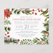 Papier Aquarelle Noël Open House Fête Invitation (Devant)