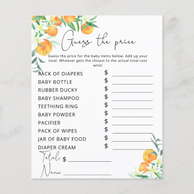 Papier Aquarelle orange Prix Guest jeu (Devant)