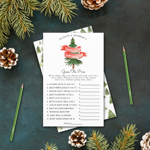 Papier Aquarelle Pine Arbre Joyeux Petit Baby shower Jeu