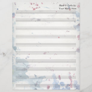 Papier Aquarelle Planche Blank Partition 10 Stave