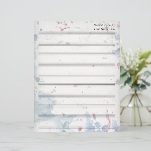 Papier Aquarelle Planche Blank Partition 10 Stave (Debout devant)