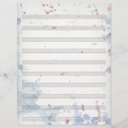 Papier Aquarelle Planche Blank Partition 10 Stave (Dos)