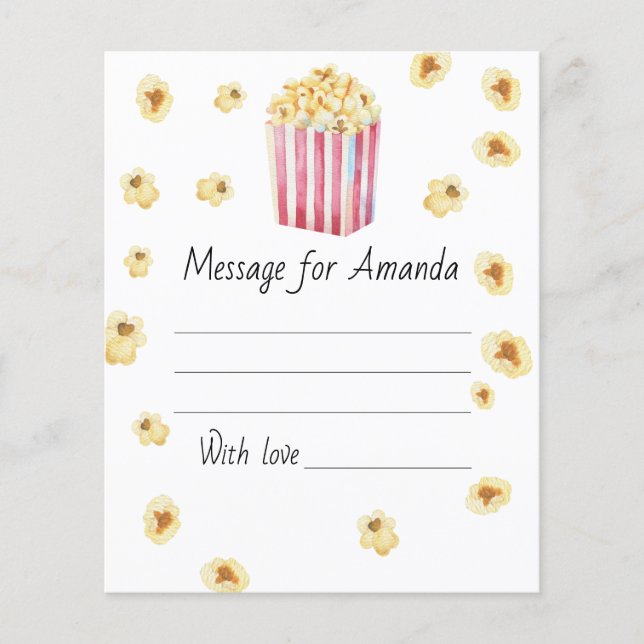 Papier Aquarelle pop-corn message de capsule temporelle d (Devant)