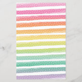 Papier Aquarelle Rainbow Unicorn Cake Invitation d'annive (Dos)