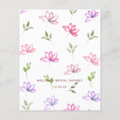 Papier Aquarelle rose Fête des mariées florale Jeu (Dos)