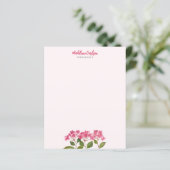 Papier Aquarelle rose Hydrangée Lacecaps peinture florale (Debout devant)