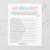 Papier Aquarelle Sexe Révéler qui connaît le meilleur jeu (Devant)