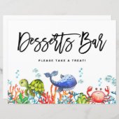 Papier Aquarelle sous la barre des Desserts de mer (Devant / Derrière)