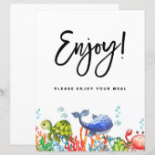 Papier Aquarelle sous la mer Profitez de votre panneau re (Devant / Derrière)