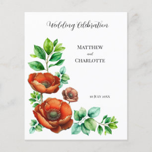 Papier Aquarelle Sublime Rouge Poppies en style Vintage