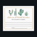 Papier aquarelle succulents mariage accueil conseil<br><div class="desc">tendance et chic Watercolor succulents cactus conseils mariages cartes pour votre réception de mariage.</div>