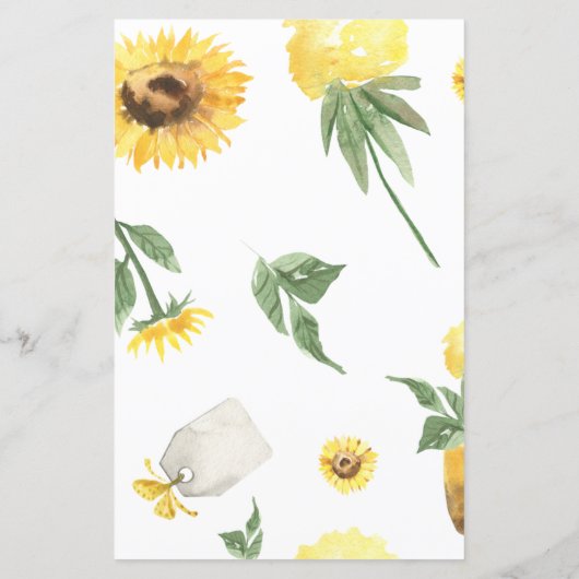 Papier Aquarelle Tournesol Qu'y a-t-il dans votre sac à m (Dos)