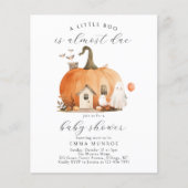 Papier Aquarelle Un Petit Boo Est Presque Une Invitation (Devant)