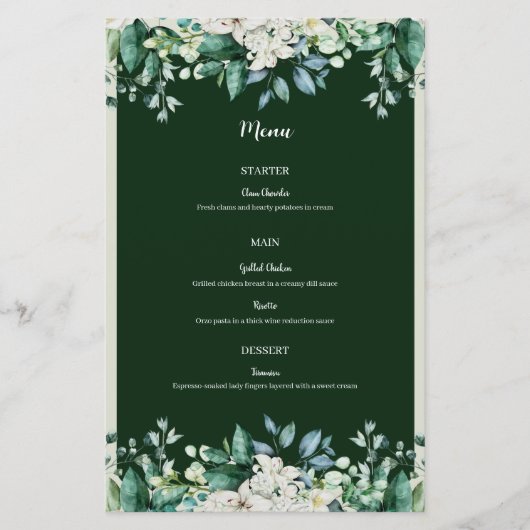 Papier Aquarelle verte Palette d'amour Mariage (Devant)