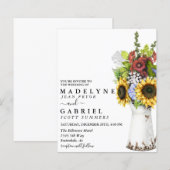 Papier Aquarelle Whimsical tournesol Rustique Floral (Devant / Derrière)