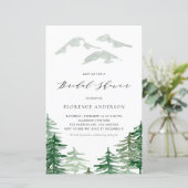 Papier Aquarelle Woodland Invitation de douche nuptiale (Debout devant)