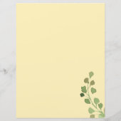 Papier Aquarelle Yellow Rose Bordure (Dos)