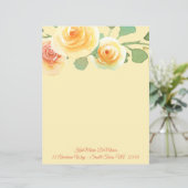 Papier Aquarelle Yellow Rose Bordure (Debout devant)