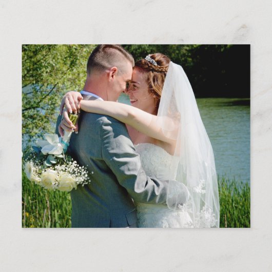 Papier Aquarelles budgétaires Merci Mariage photo (Dos)