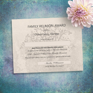 Papier Arborescence vintage des prix de la réunion famili