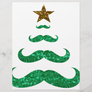 Papier arbre de noël de la moustache