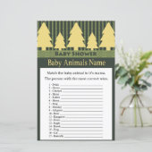 Papier Arbre de Noël doré Bébé Animaux Nom Jeu (Debout devant)