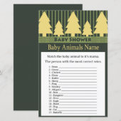 Papier Arbre de Noël doré Bébé Animaux Nom Jeu (Devant / Derrière)