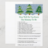 Papier Arbre de Noël, tu connais bien le baby shower (Devant / Derrière)