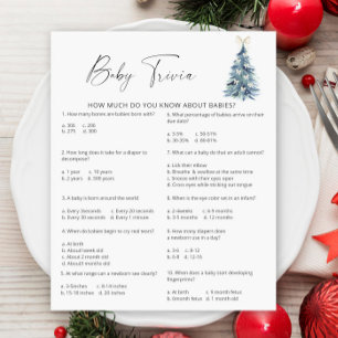 Papier Arbre d'hiver Bébé Culture Jeu de Baby Shower