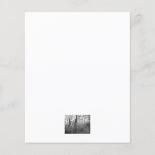 Papier Arbres à Mist. Noir et blanc. (Devant)