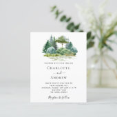 Papier Arbres de forêt mariage budget aquarelle simple (Debout devant)
