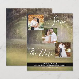 Papier Arbres de forêt rustique mariage photo enregistrer