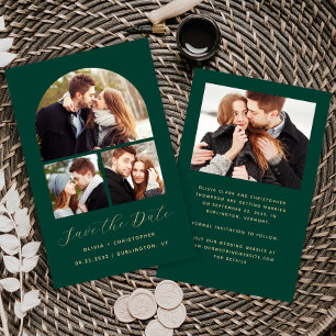 Papier Arc budgétaire 4-Photo Collage vert Enregistrer la